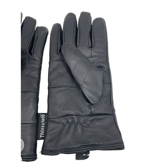 Thinsulate 40 gram Thermal Insulated Fleece Lined Leather Gloves Women M NWT - Picture 6 of 9